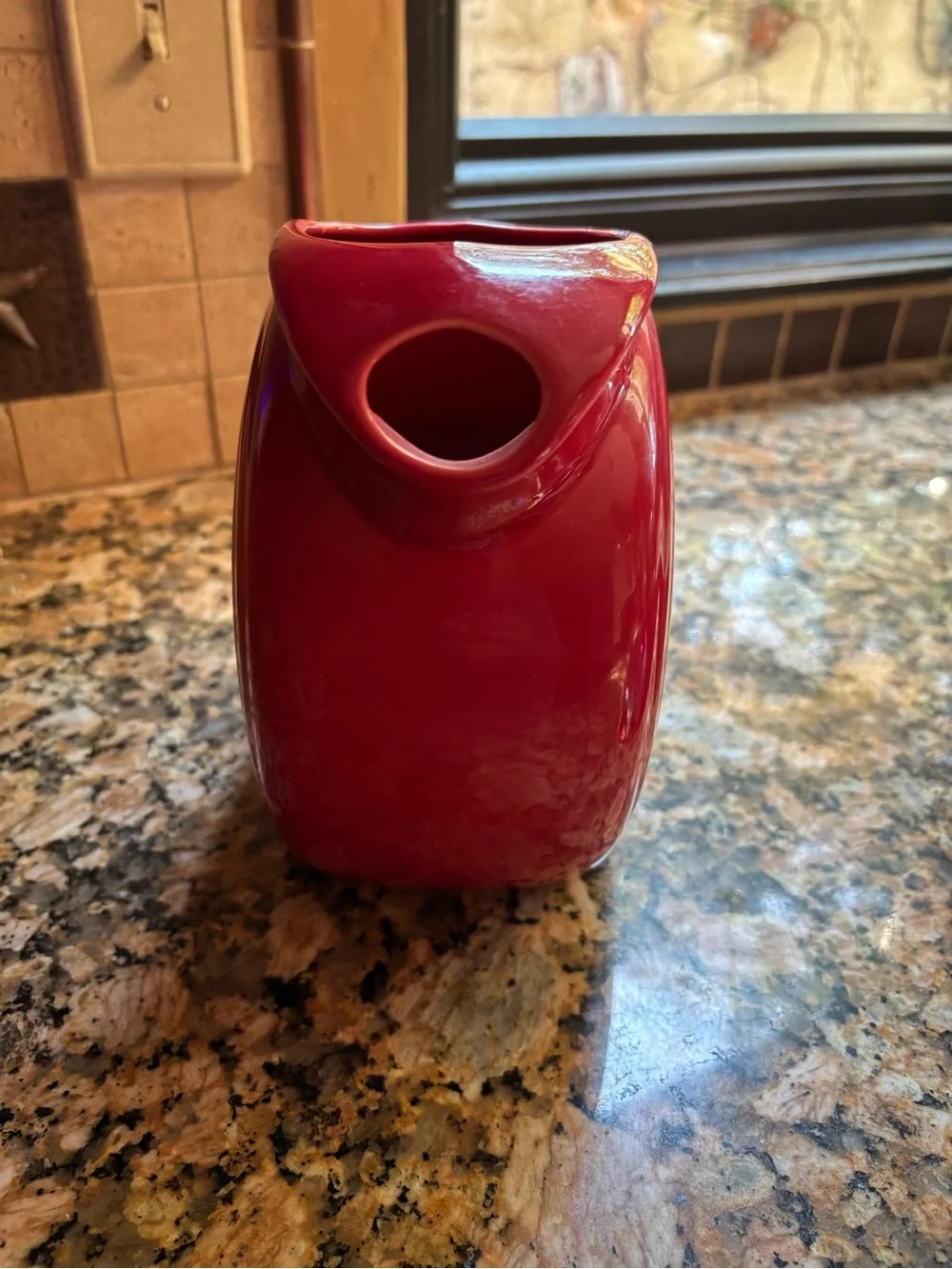 Vintage Large Scarlet Red Fiesta Pitcher 67 oz